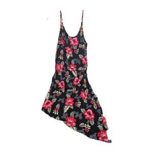 Floral Spaghetti Strap Assymetrical Dress Boho Back Detail Cottagecore Festival